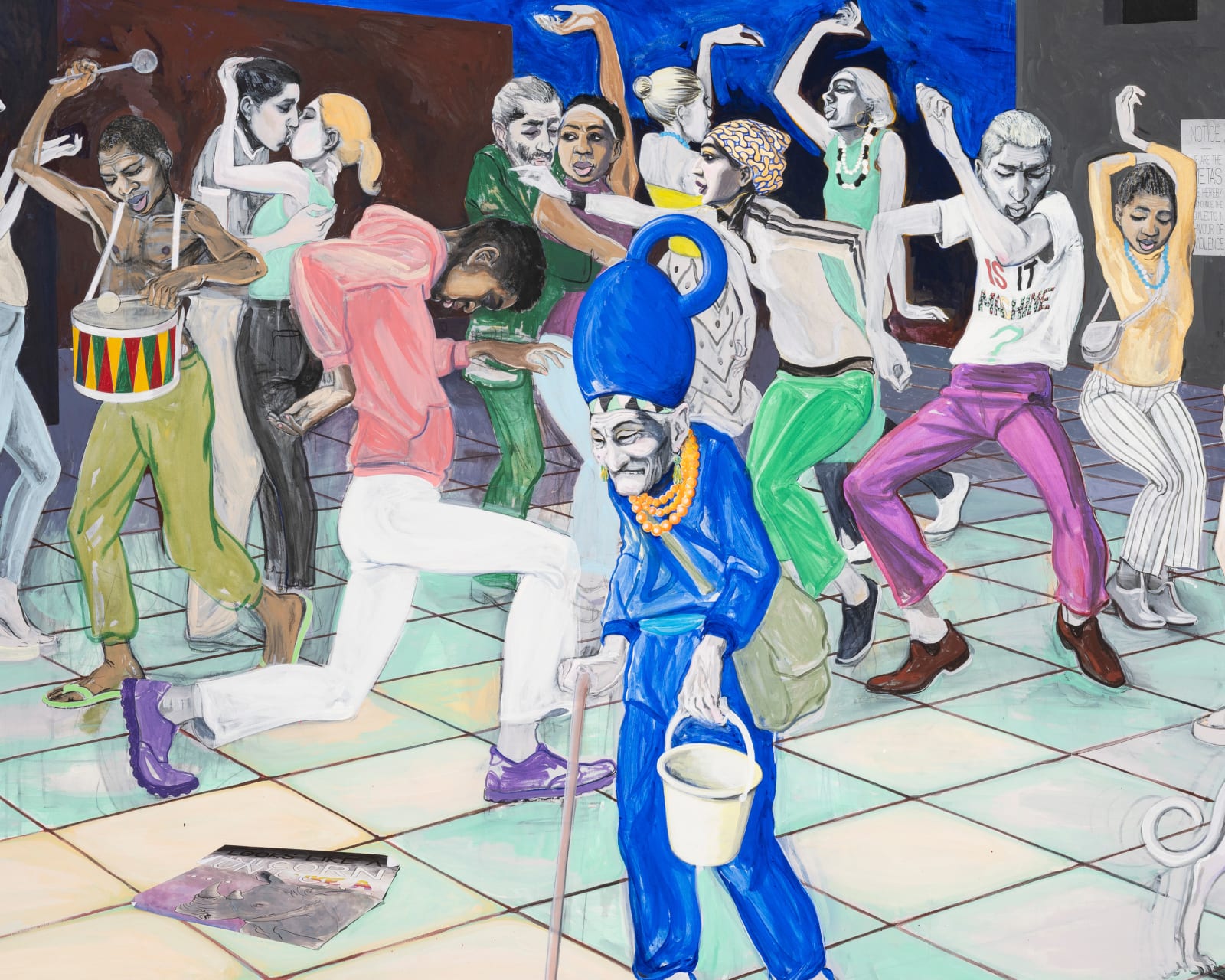 Charles Avery, Untitled (Dancers, Seer in Full Blue), 2023
