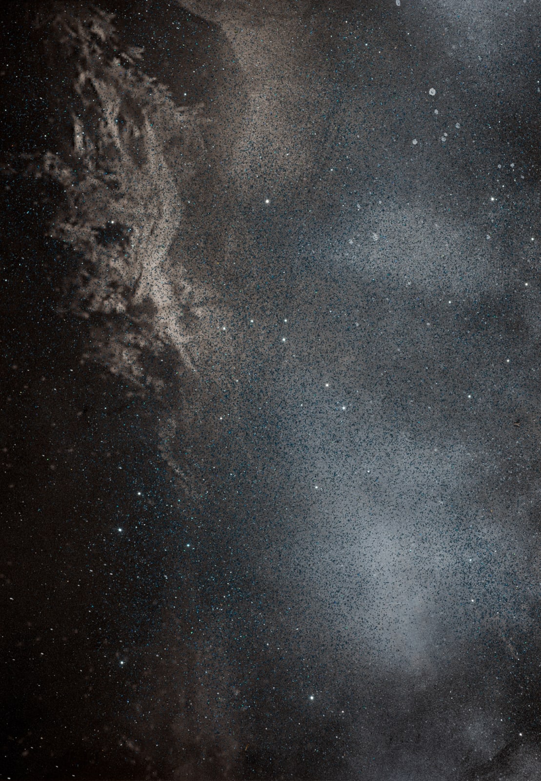 An inkjet print depicting outer space.