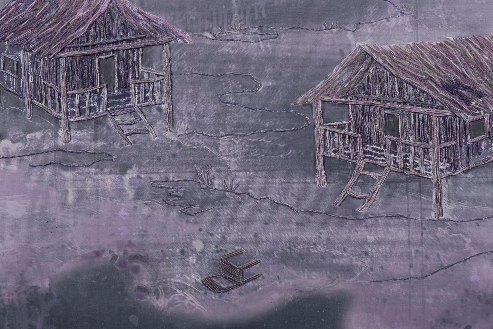 Michael Raedecker, stray, 2020