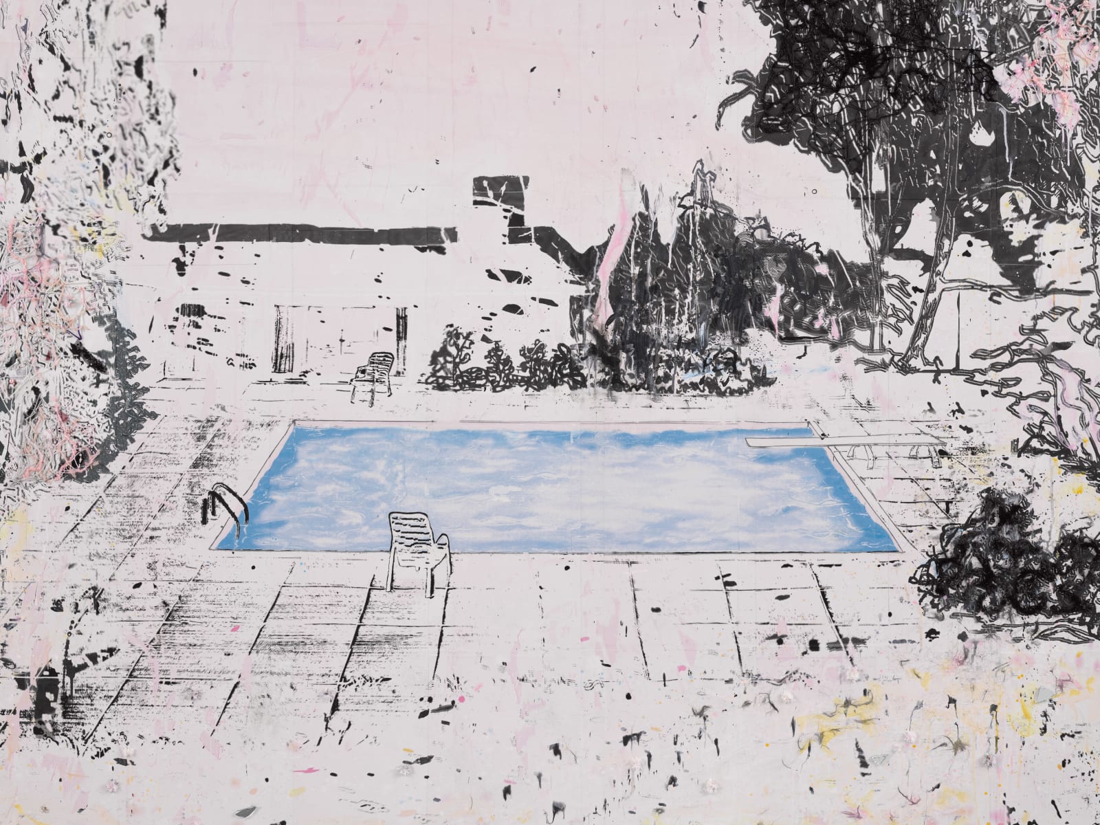 Michael Raedecker, inert pursuit, 2024