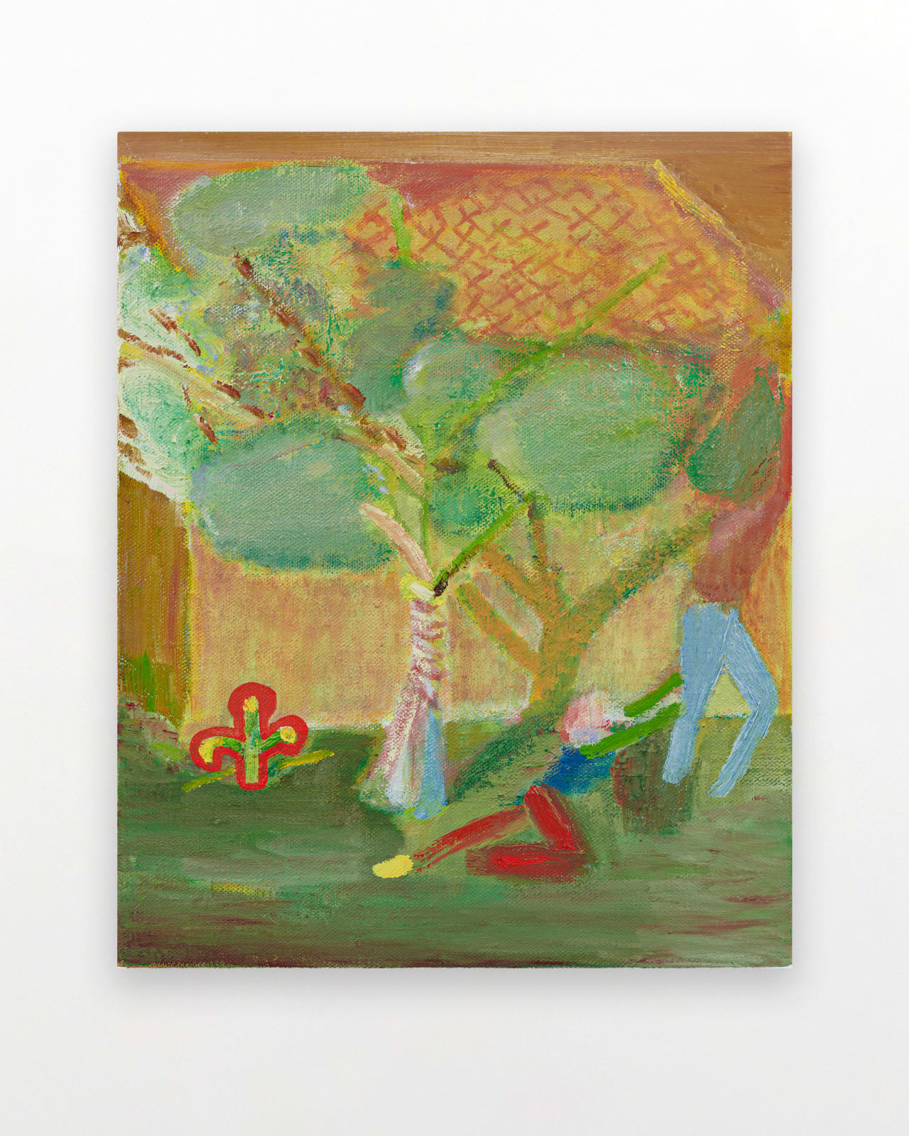 colorful abstract image depicting a centralized tree with two figures reaching toward the sides of the composition