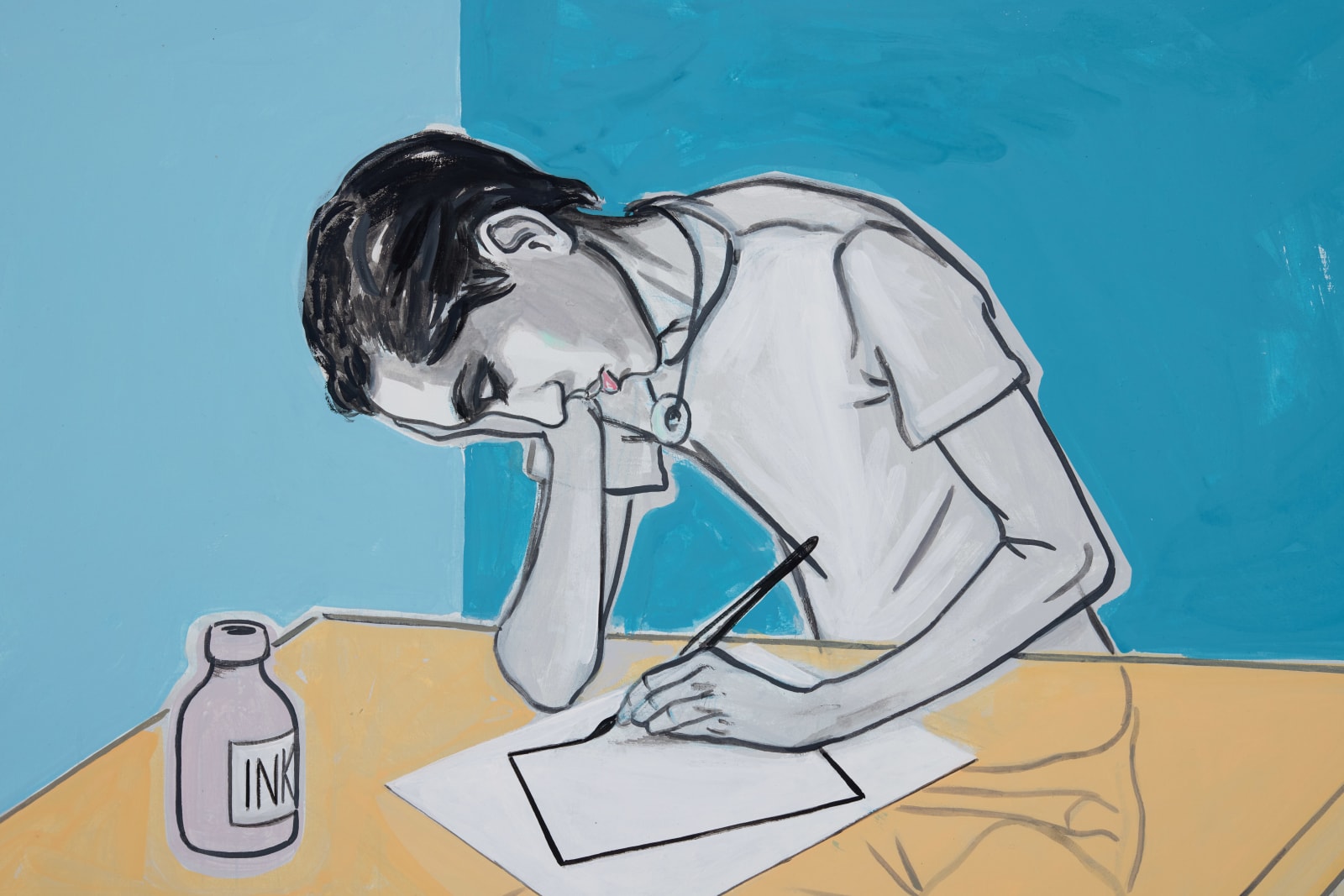 Charles Avery, Untitled (Self-portrait of the Artist as a young Rectangle), 2024