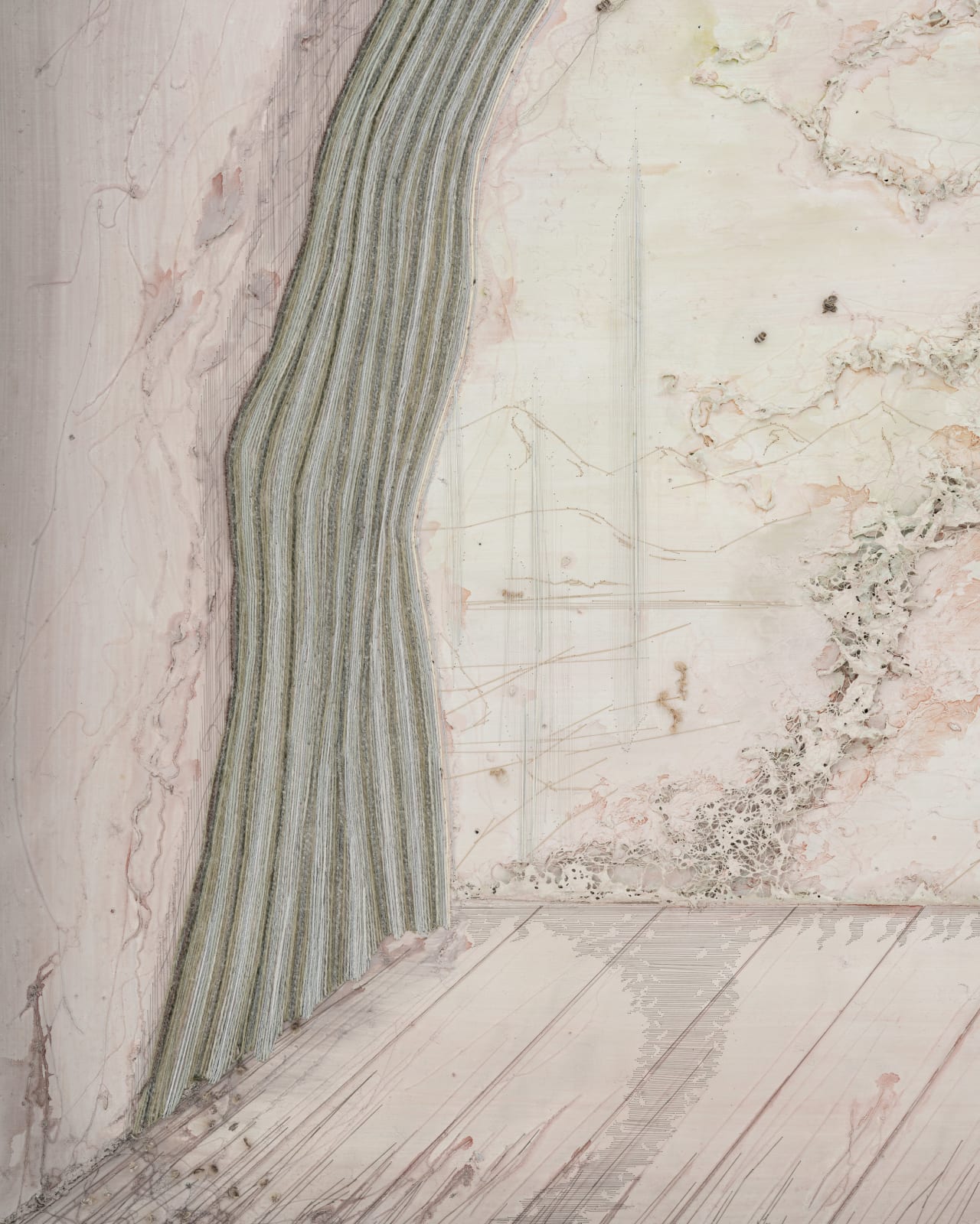 Michael Raedecker, to cut a long story short, 2001