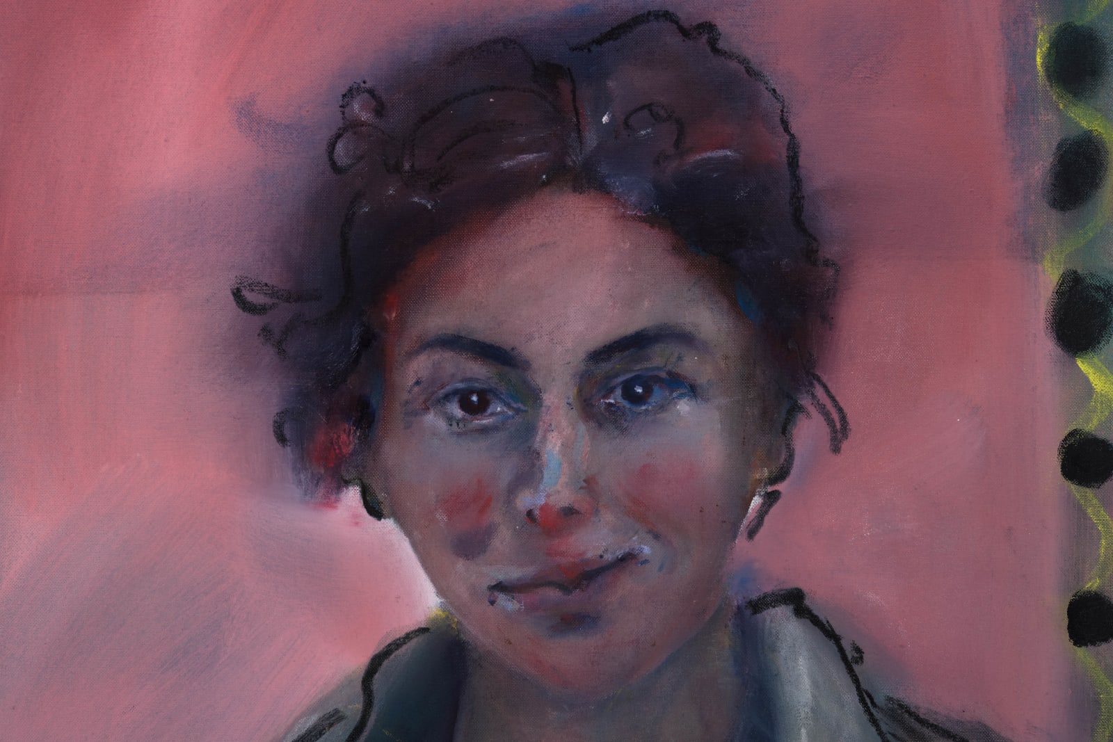 Rosalind Nashashibi, Self Portrait with Half Smile, 2024