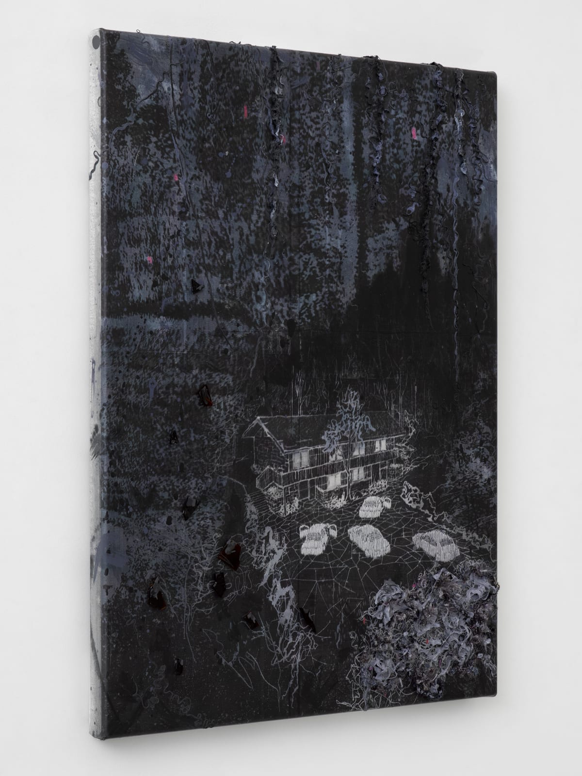 Michael Raedecker, demo (drive-dark), 2025