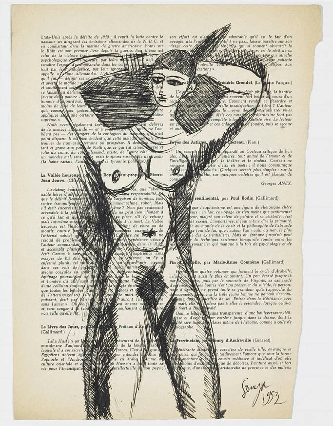 Francis Newton Souza, Standing Nude, 1952