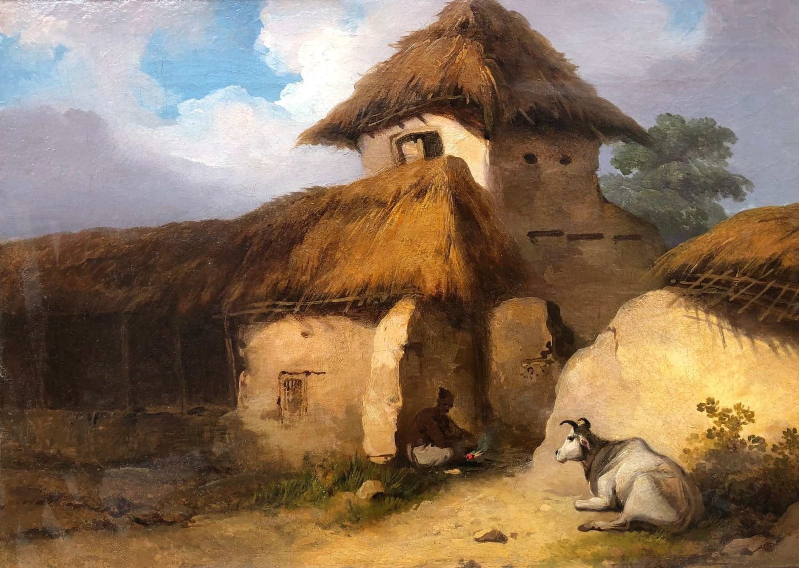 George Chinnery, Bengali village scene with cattle