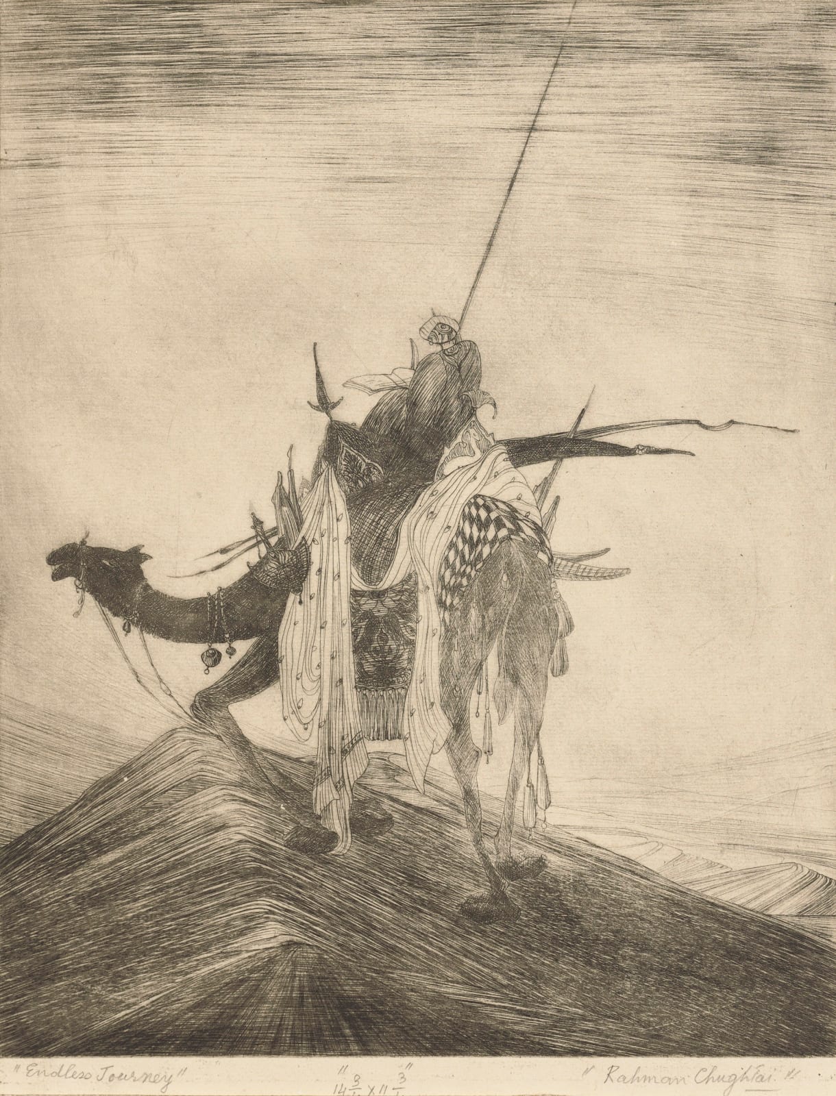 Abdur Rahman Chughtai, Endless Journey, 1950 Circa