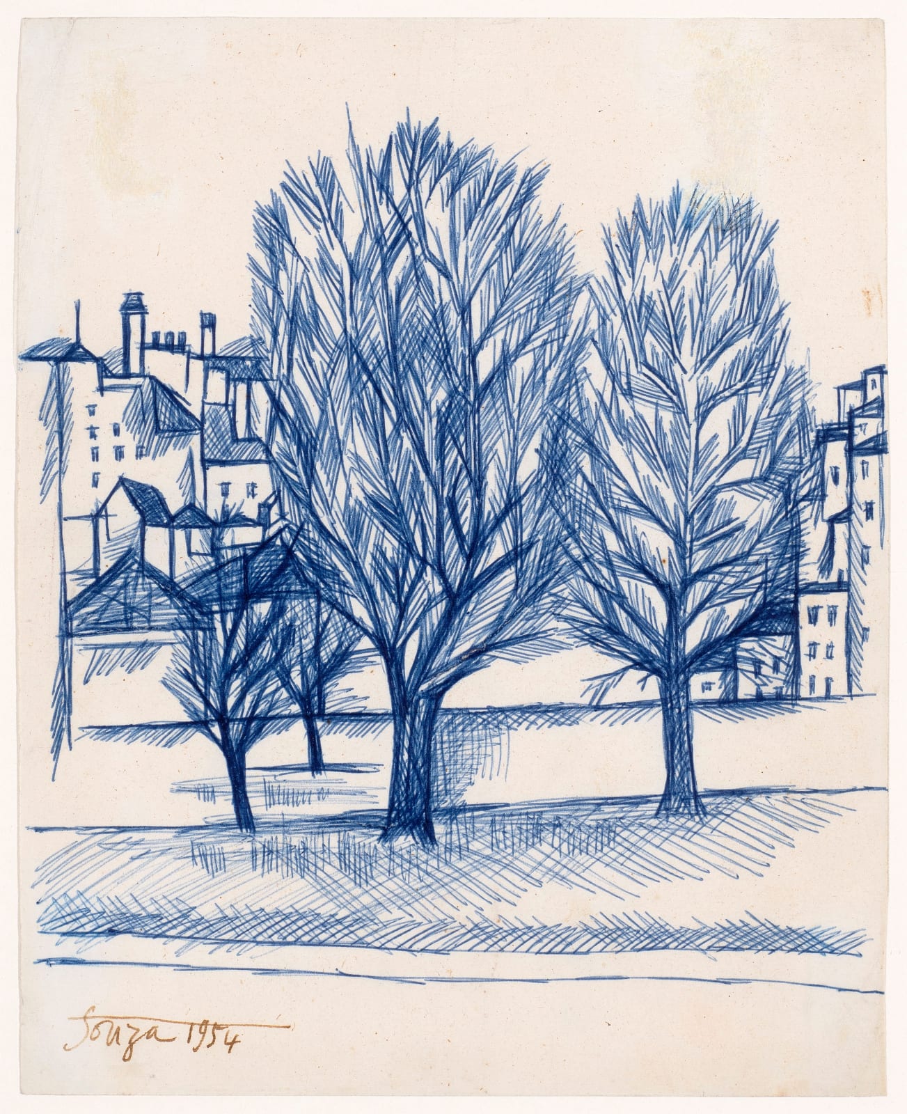 Francis Newton Souza, Untitled (Paris), 1954