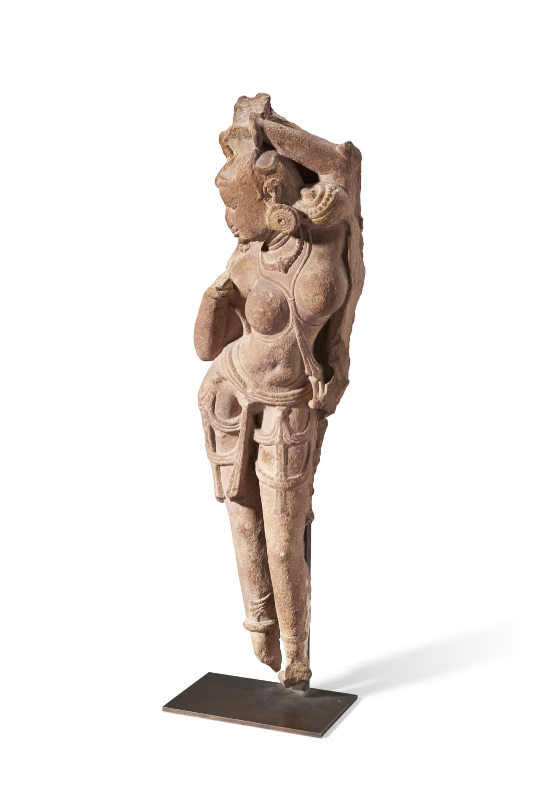 A red sandstone figure of a celestial woman India, Rajasthan or Madhya Pradesh, 10th-11th century