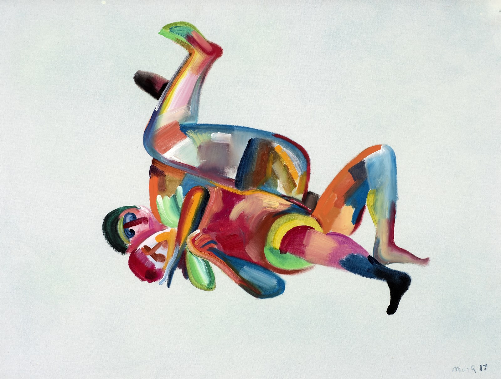 Jim Moir, White Wrestlers, 2017