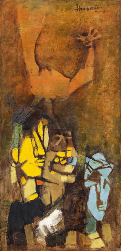 Maqbool Fida Husain, Untitled (Peacock), c.1967