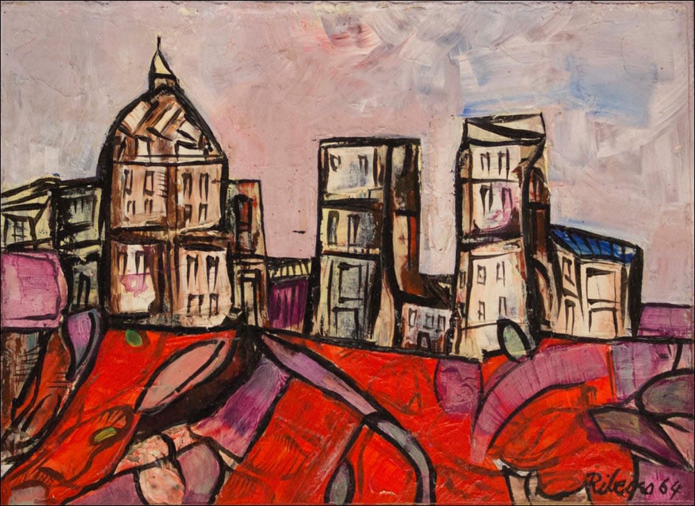 Lancelot Ribeiro, Untitled (Red Landscape), 1964