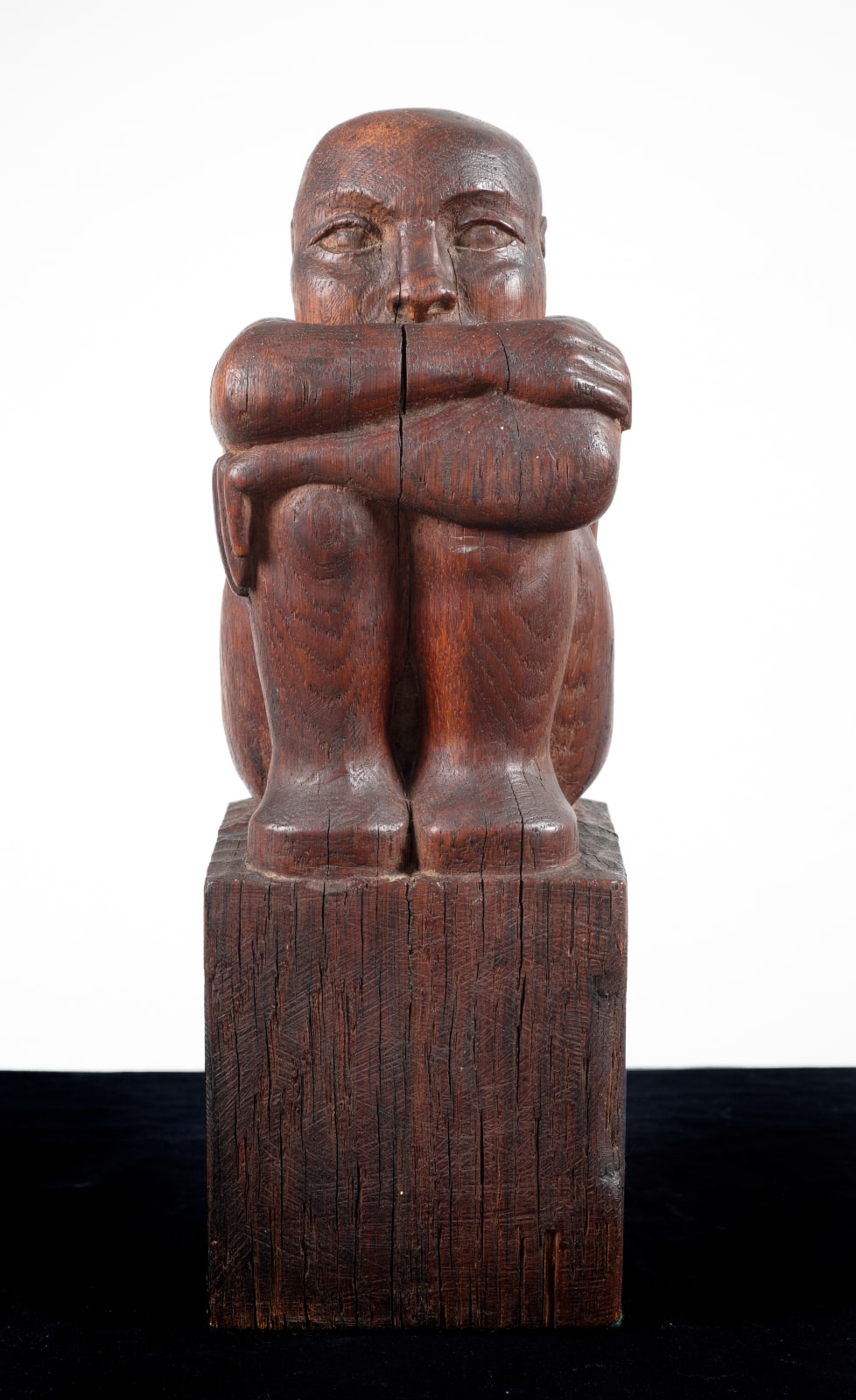 Ronald Moody, Crouched Male Figure, Carved Circa 1950-52.