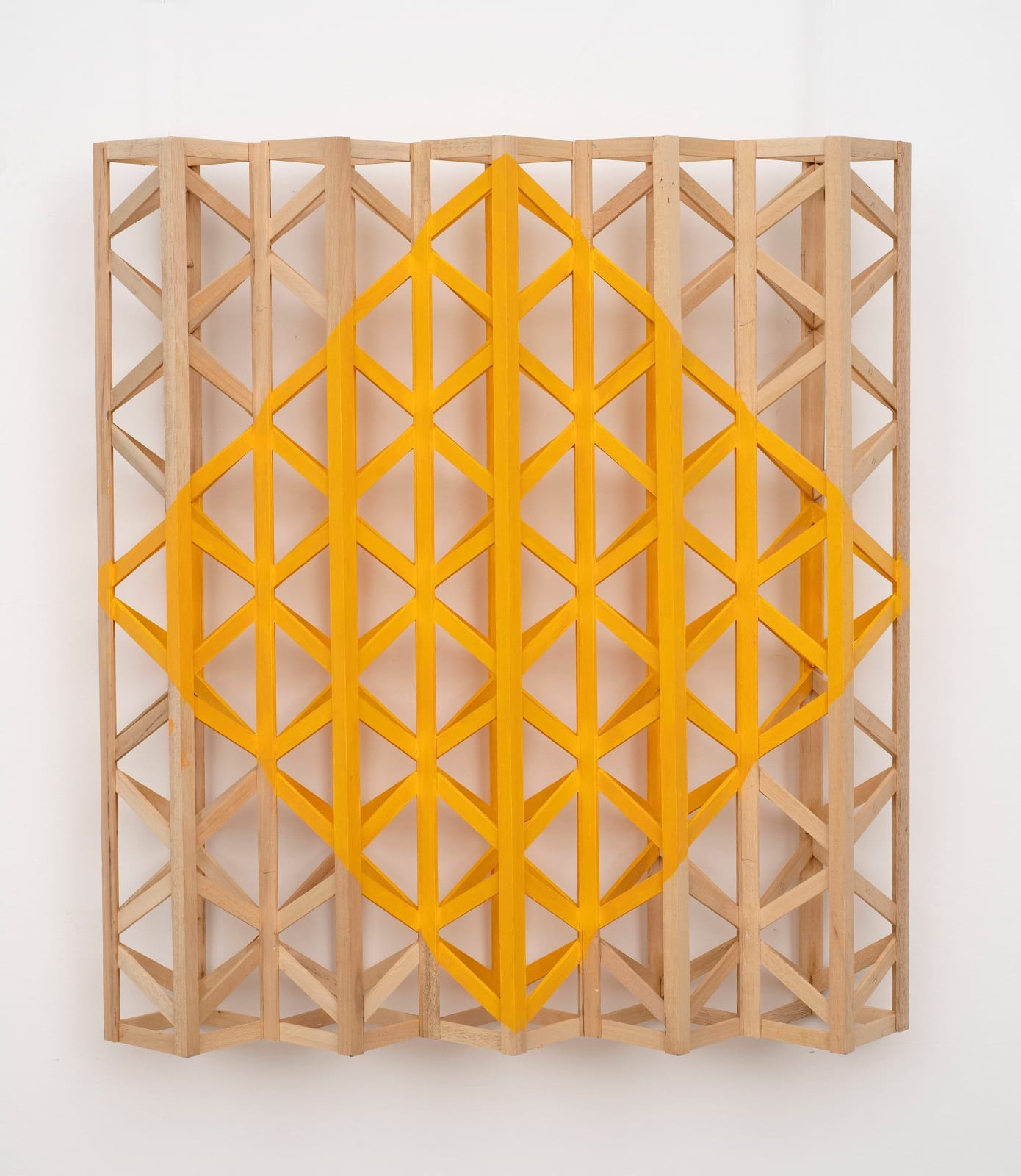 Rasheed Araeen, Yellow Diamond, 2022