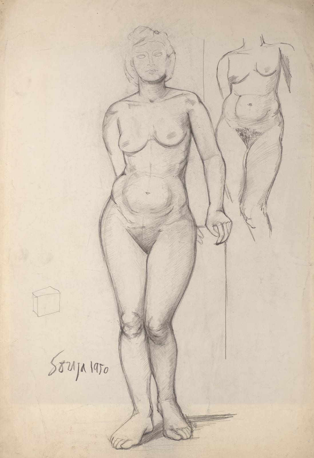 Francis Newton Souza, Untitled (Nude Study), 1950
