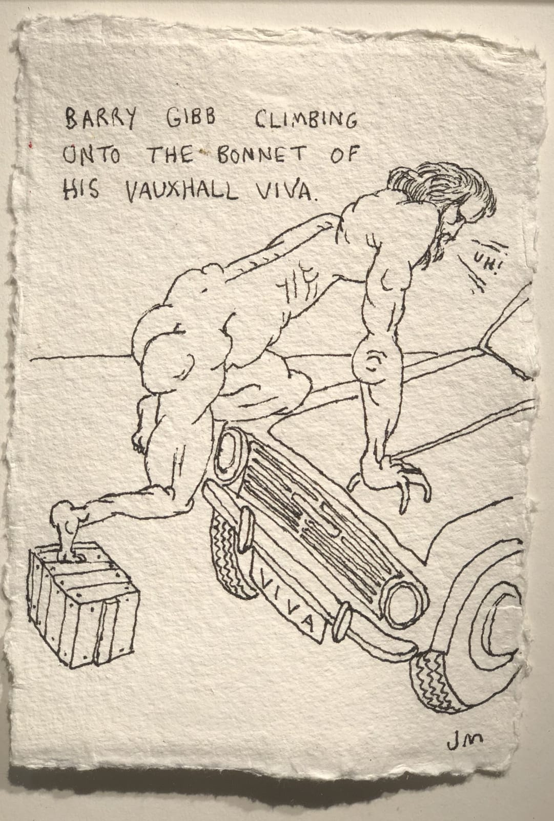 Jim Moir, Barry Gibb on his car, 2018