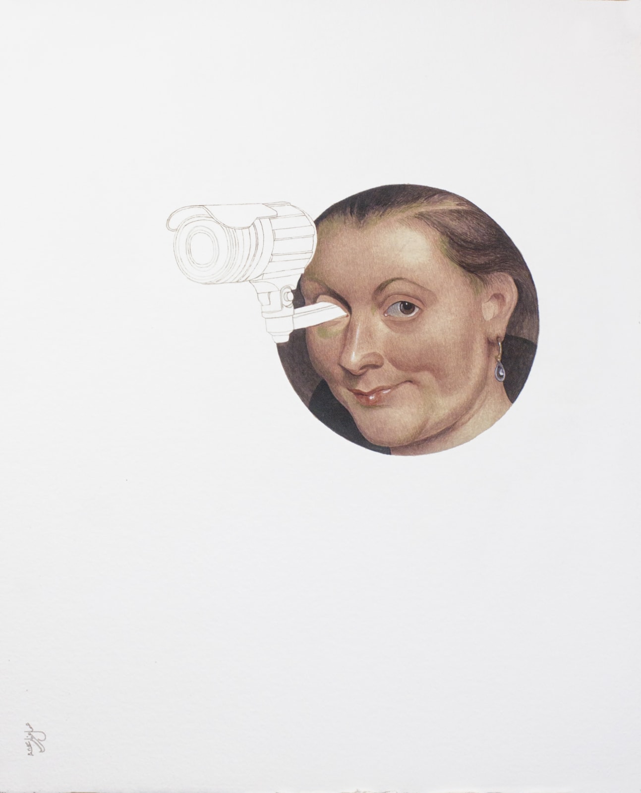 Irfan Hasan, Isabella Brant with Surveillance Camera, After Peter Paul Rubens, 2014