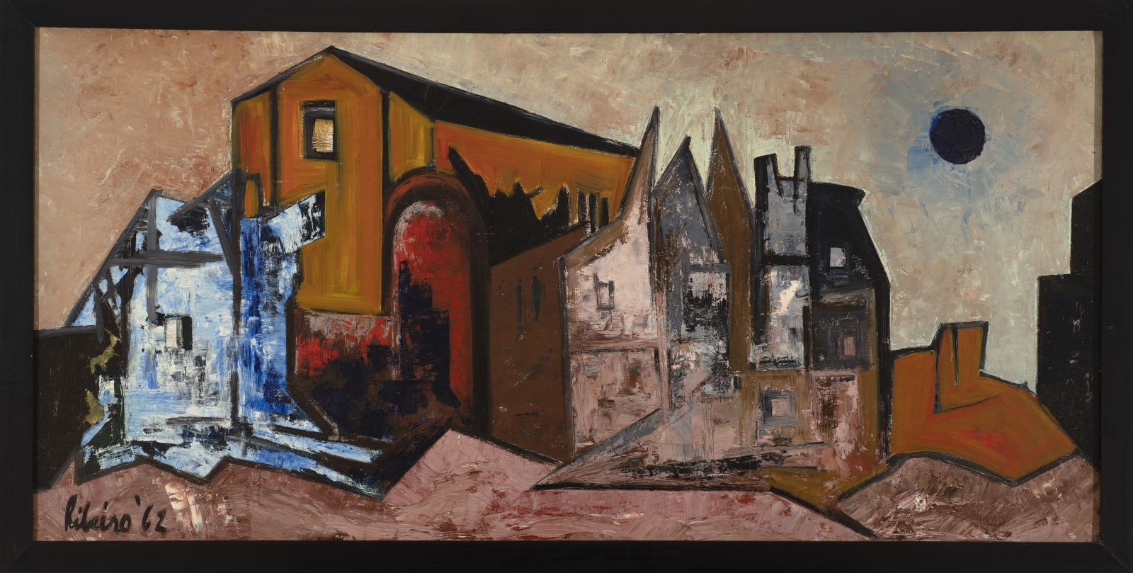 Lancelot Ribeiro, Untitled (Goan Landscape with Black Sun), 1962