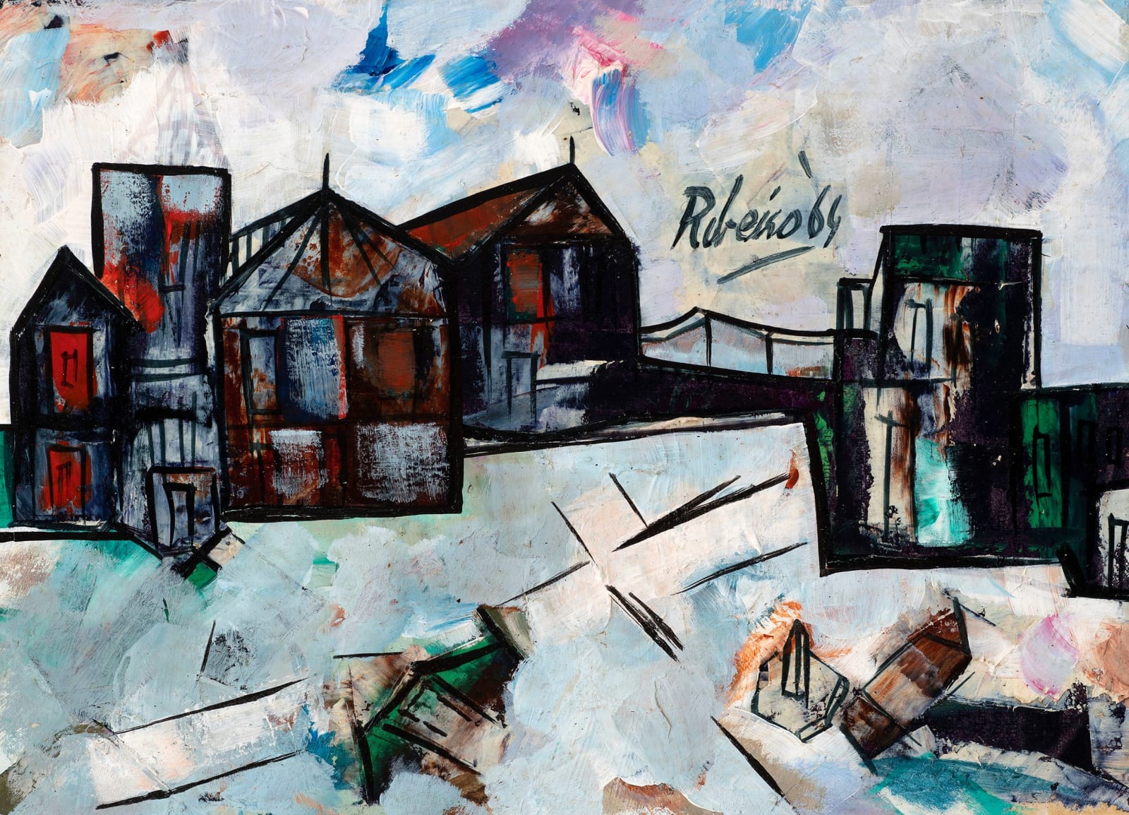 Lancelot Ribeiro, Untitled (Townscape), 1964