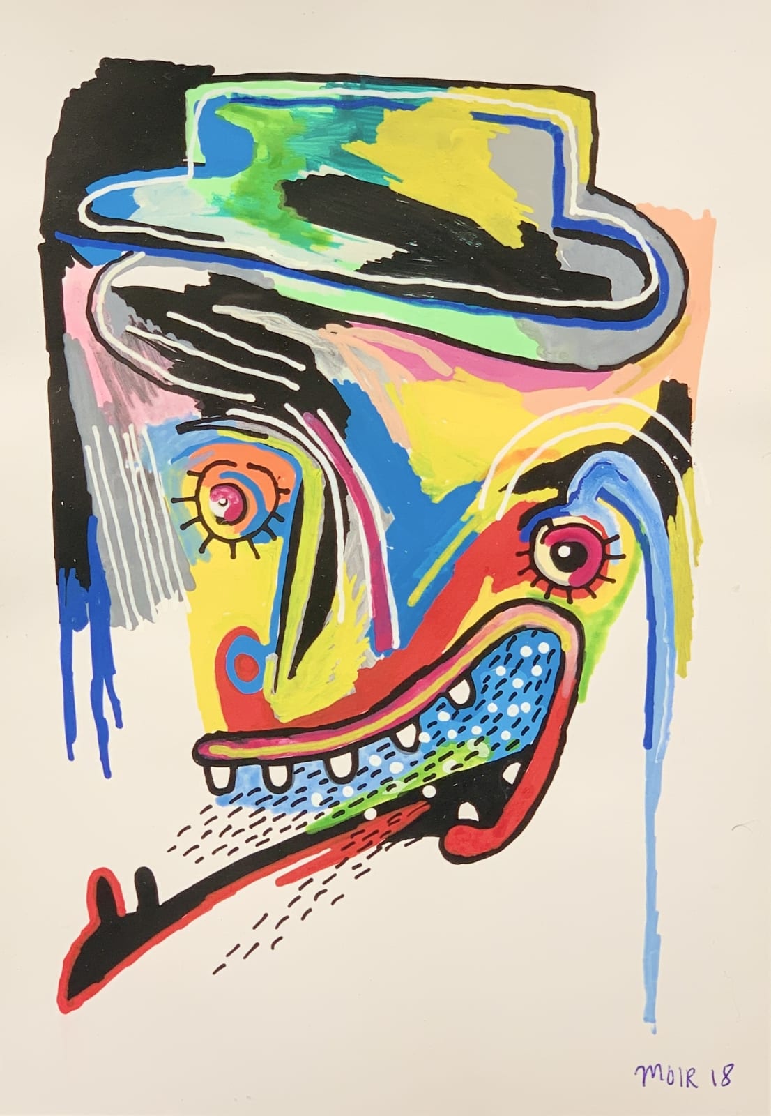 Jim Moir, Untitled (Man in Hat), 2018