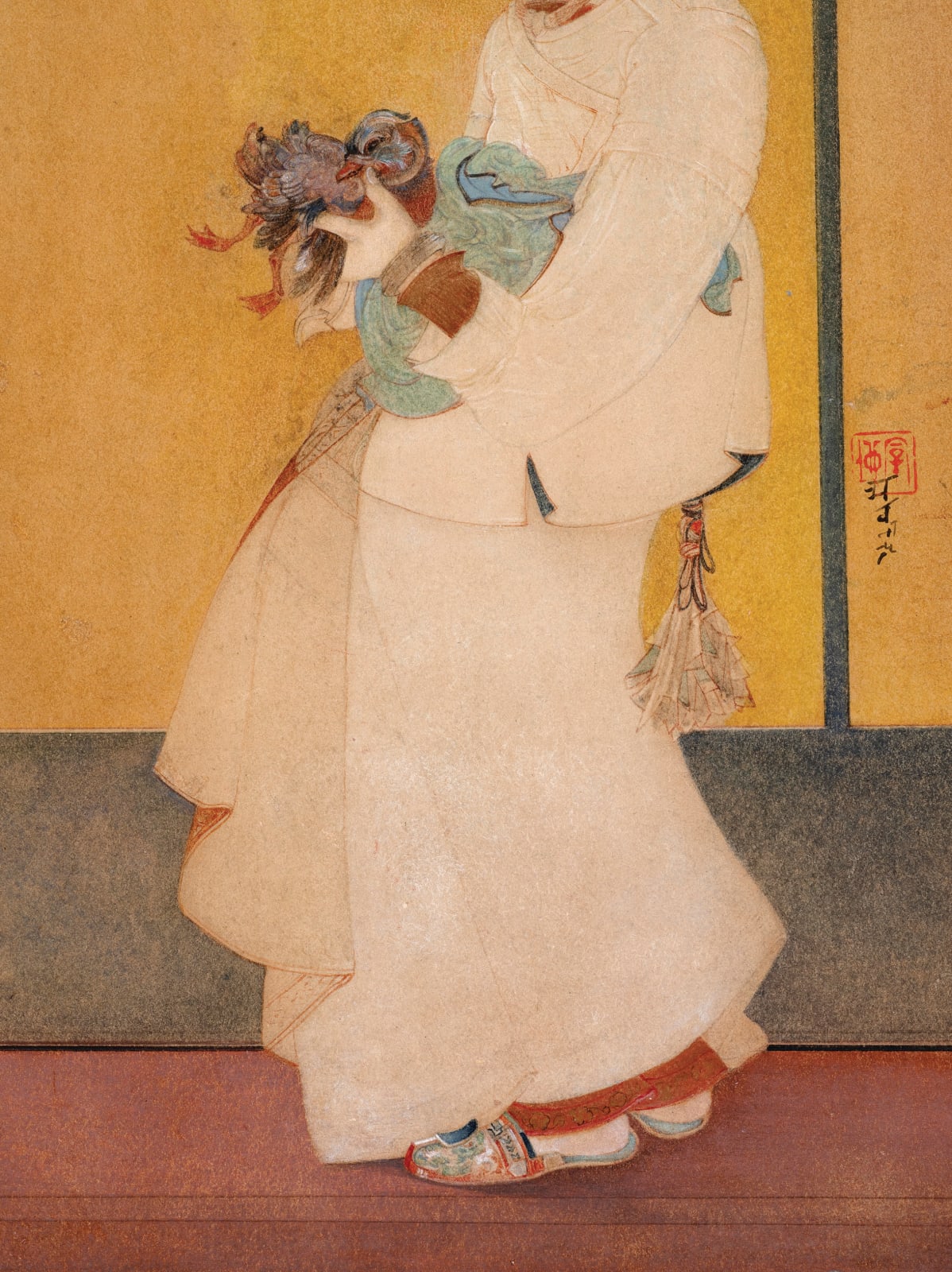 Abanindranath Tagore, Girl with a duck, Circa 1920