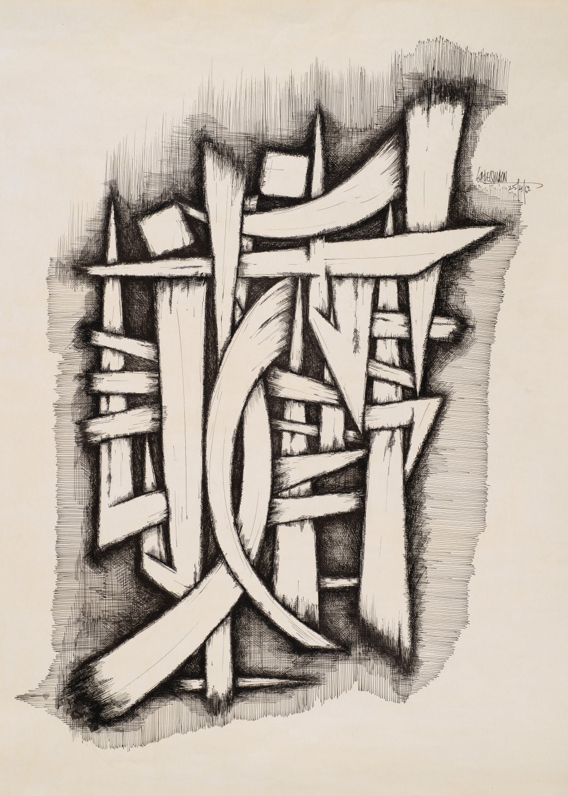Syed Sadequain, Untitled (Study for Composition), 1962