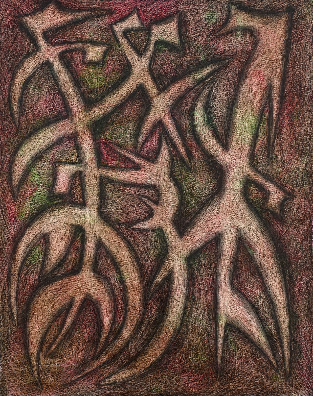 Syed Sadequain, Two Figures, 1966