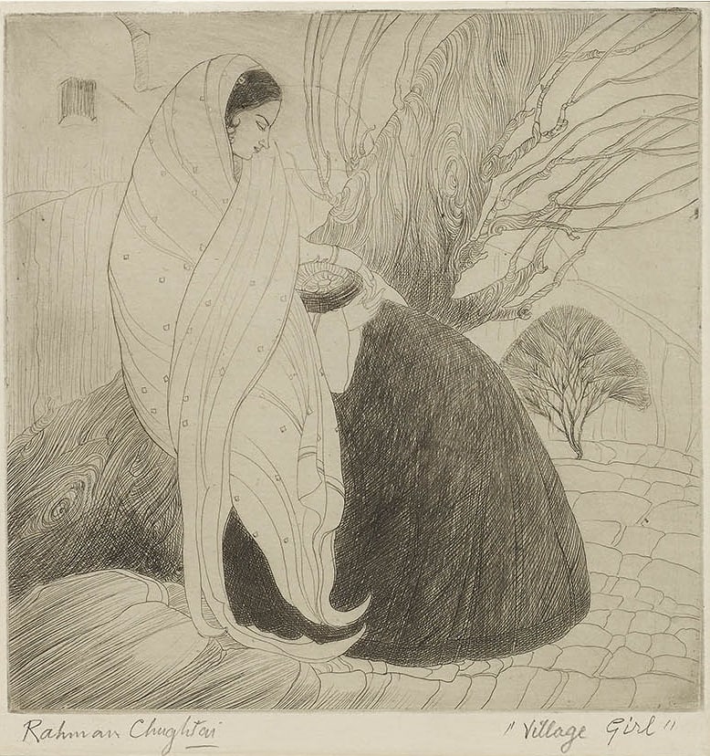 Abdur Rahman Chughtai, Village Girl
