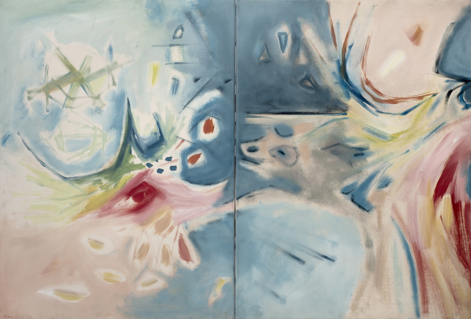 Ahmed Parvez, Untitled (Abstract Forms), 1962