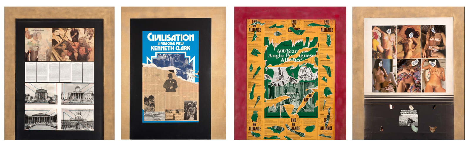 Rasheed Araeen, The Golden Series (4 Collages), 1974-1976