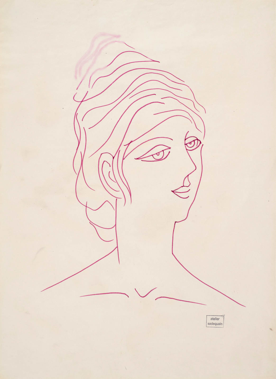 Syed Sadequain, Untitled (Portrait of a Woman), Circa 1963
