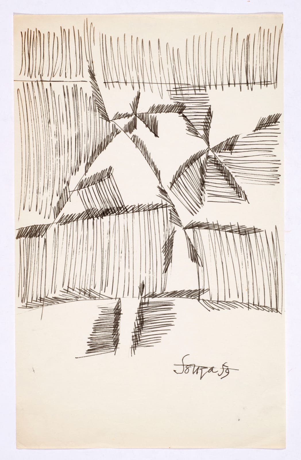 Francis Newton Souza, Untitled (Landscape with Palm trees) , 1959