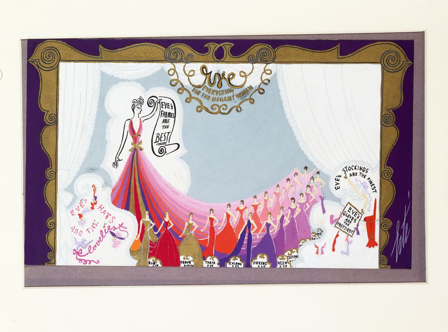 Romain de Tirtoff (Erté), Design for window display, 1948