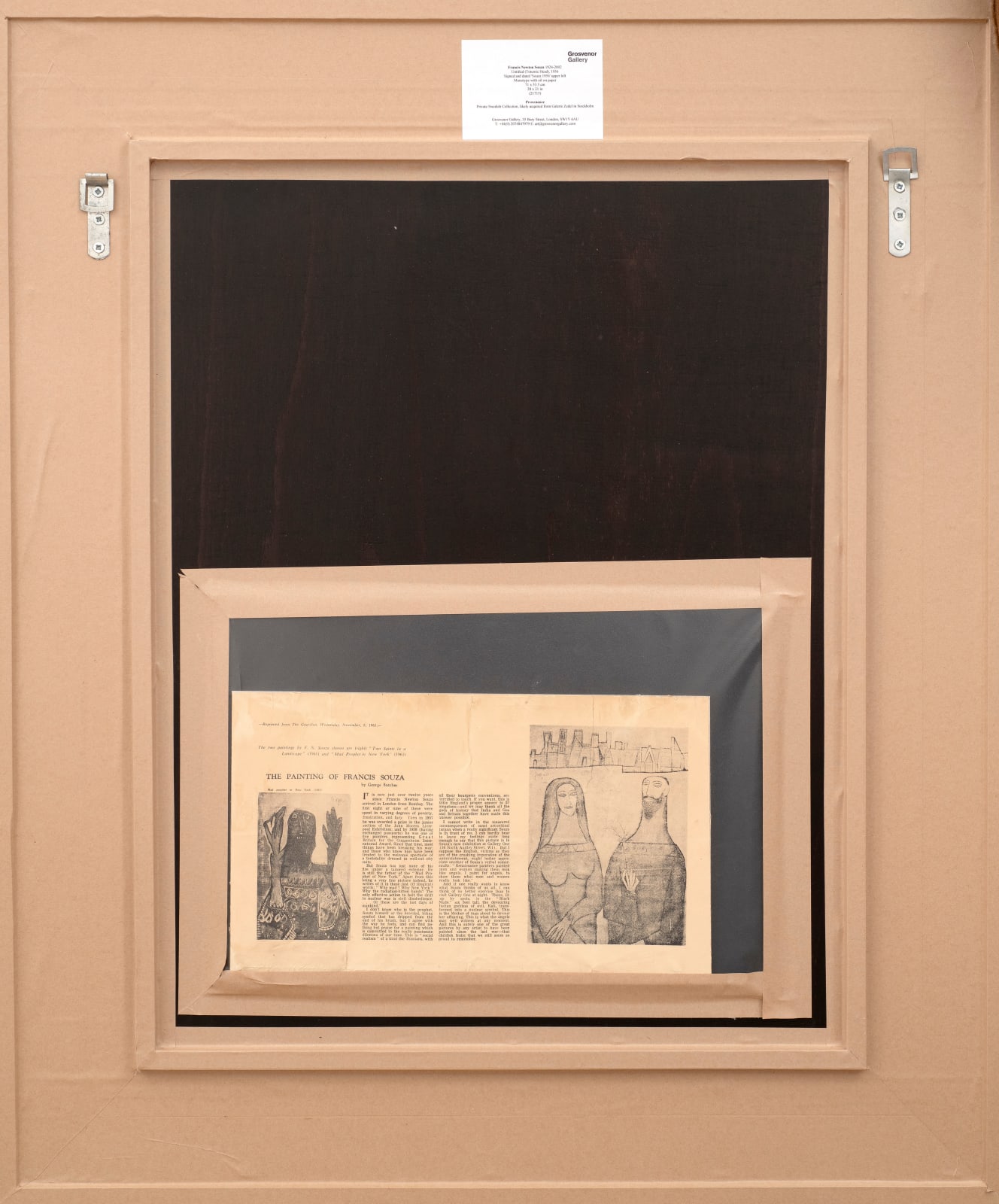 Francis Newton Souza, Untitled (Totemic Head), 1956