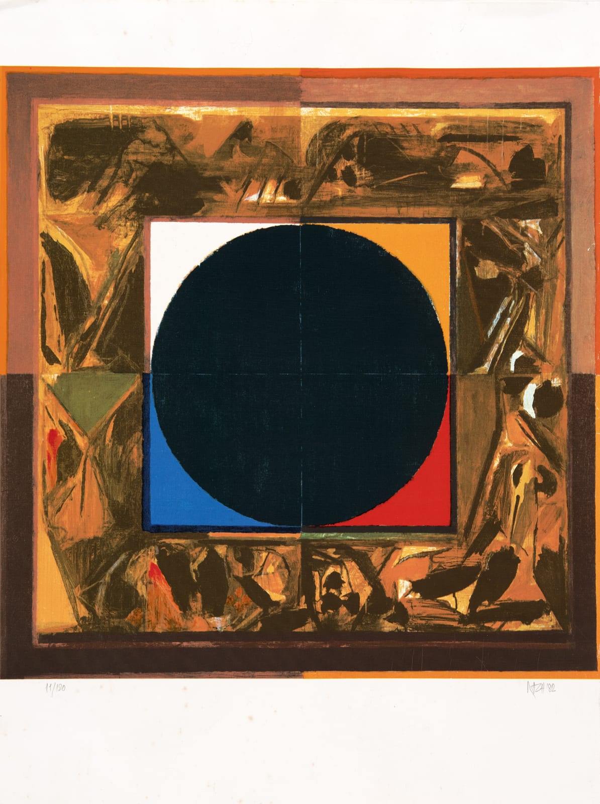 Sayed Haider Raza, Untitled (Bindu/La Terre), 1982