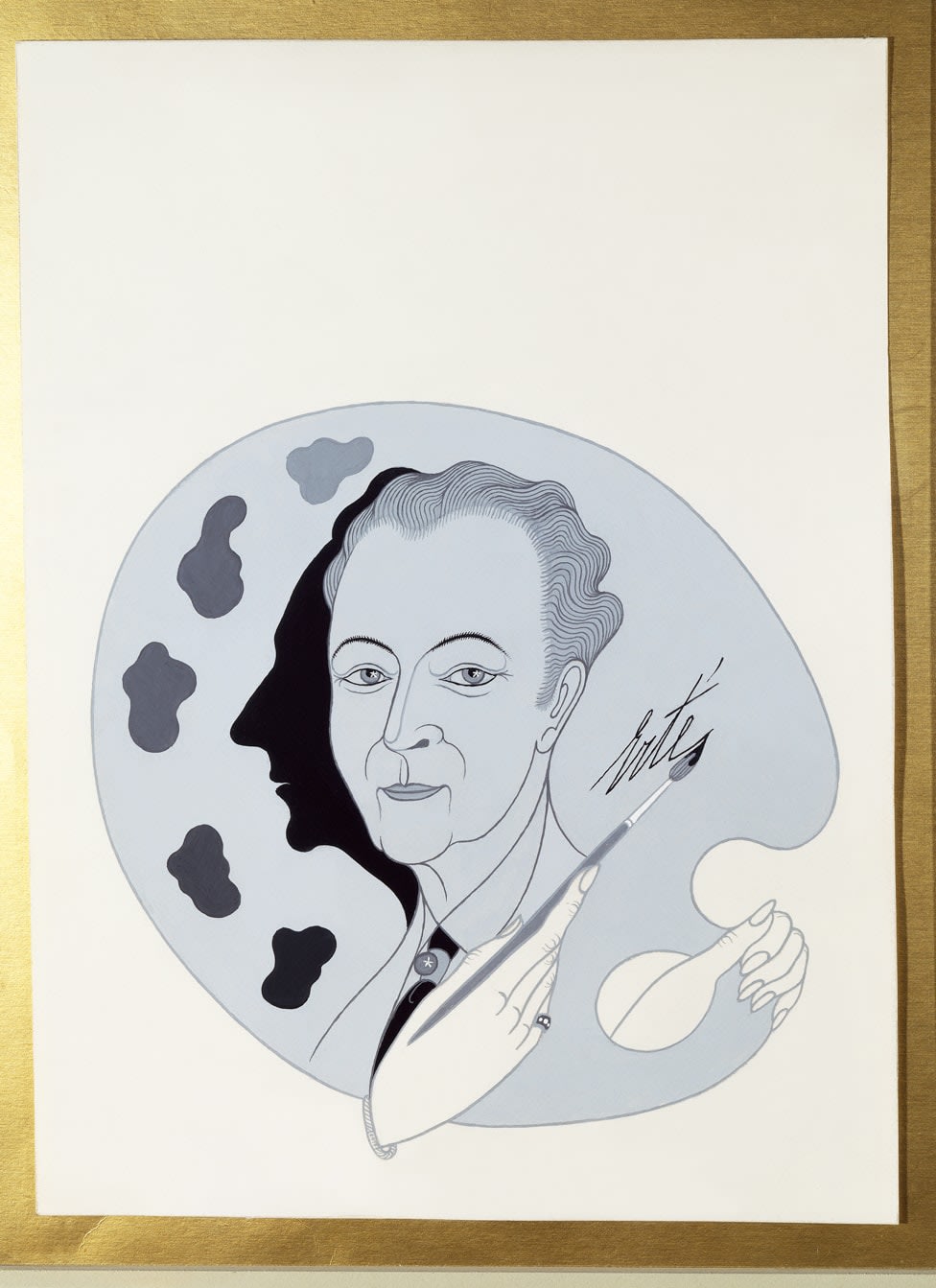 Romain de Tirtoff (Erté), Self-portrait for Arts Review, 1969