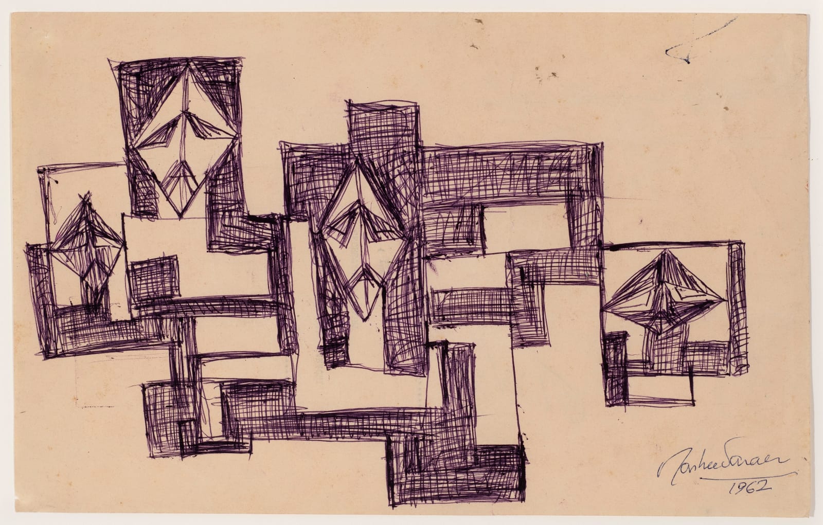 Rasheed Araeen, Untitled (Wind Catchers, Hyderabad), 1962