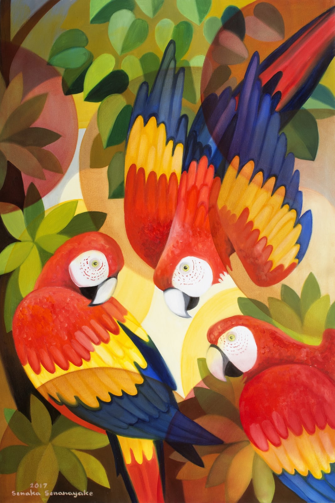 Senaka Senanayake, Scarlet Macaws, 2017