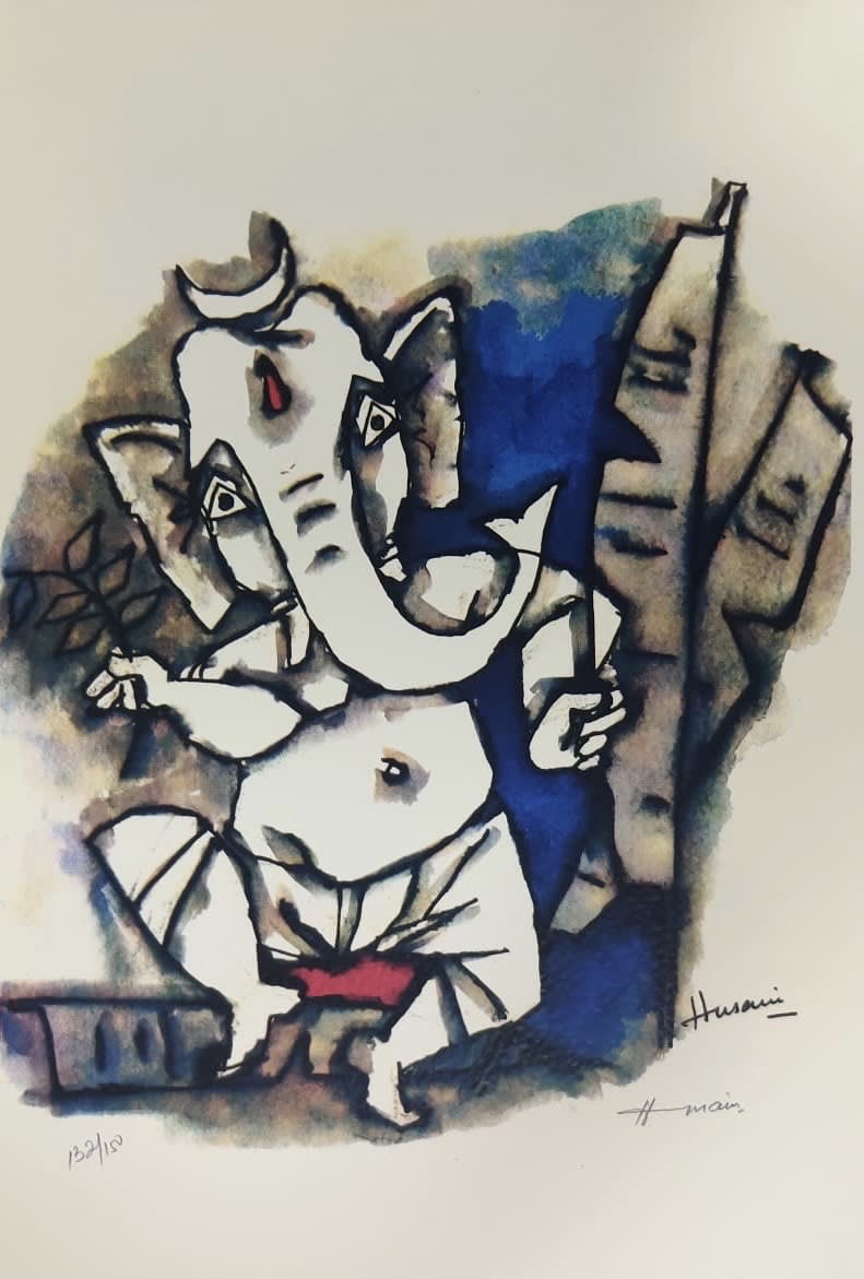 Maqbool Fida Husain, Untitled (Ashta Vinayak Series), 2007