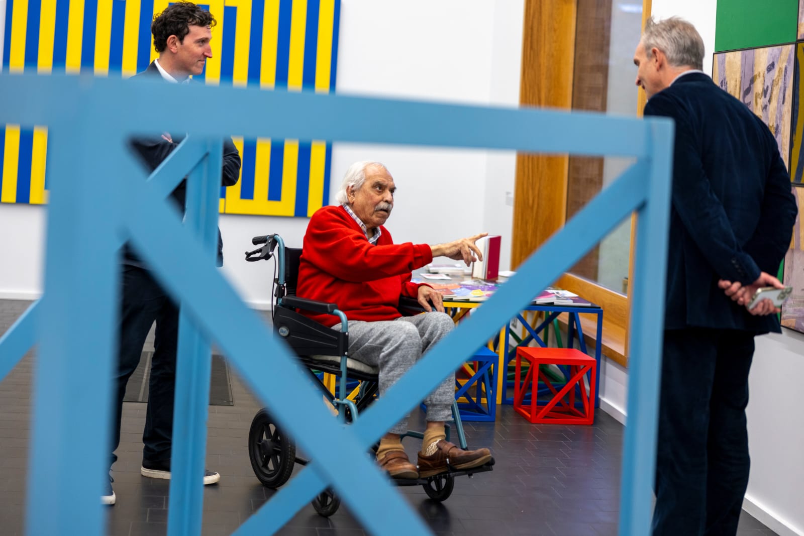 Rasheed Araeen, Allah, (Blue/Yellow), 2021