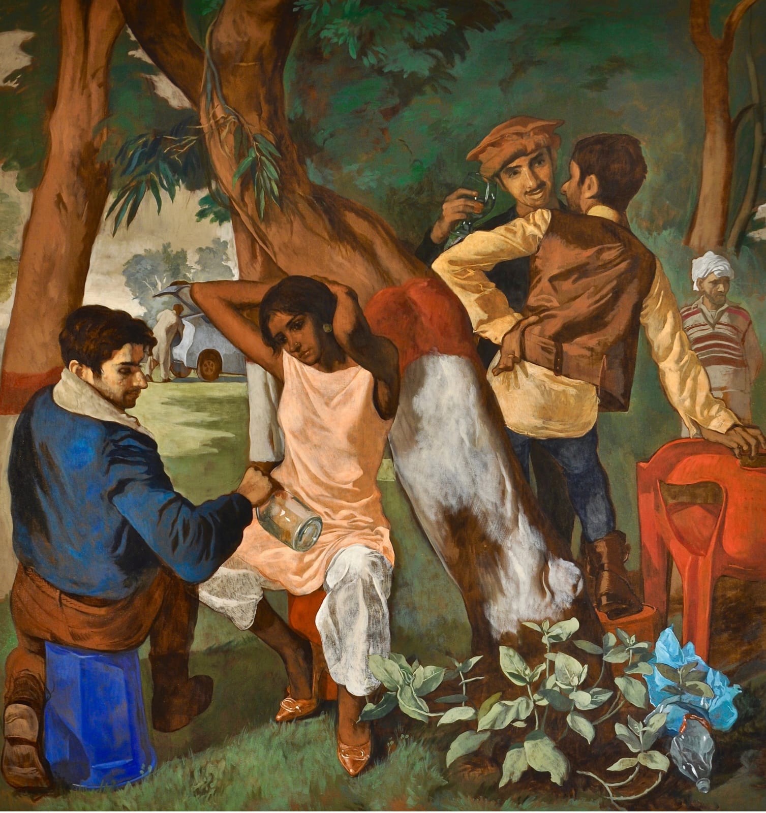 Salman Toor, The Picnickers, 2017