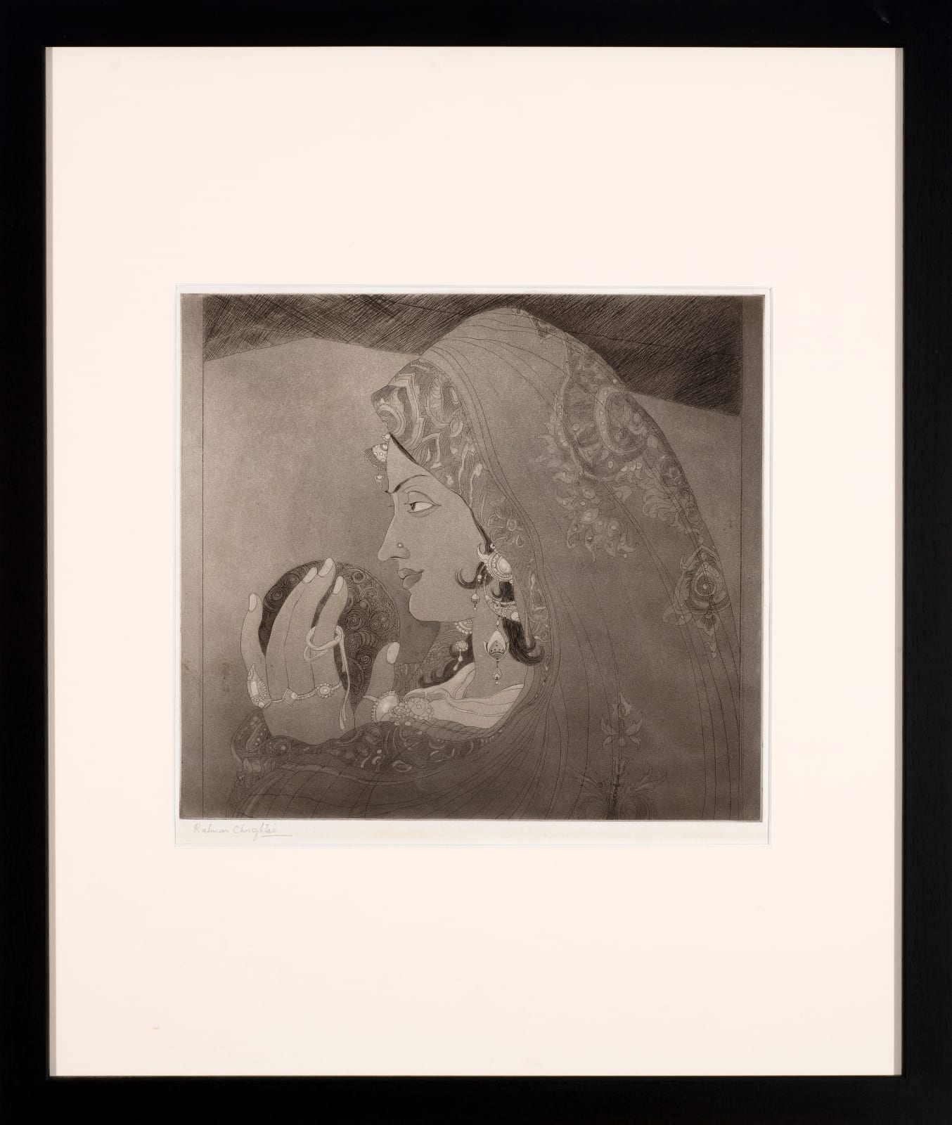 Abdur Rahman Chughtai, The Punjabi Maiden, Circa 1950s