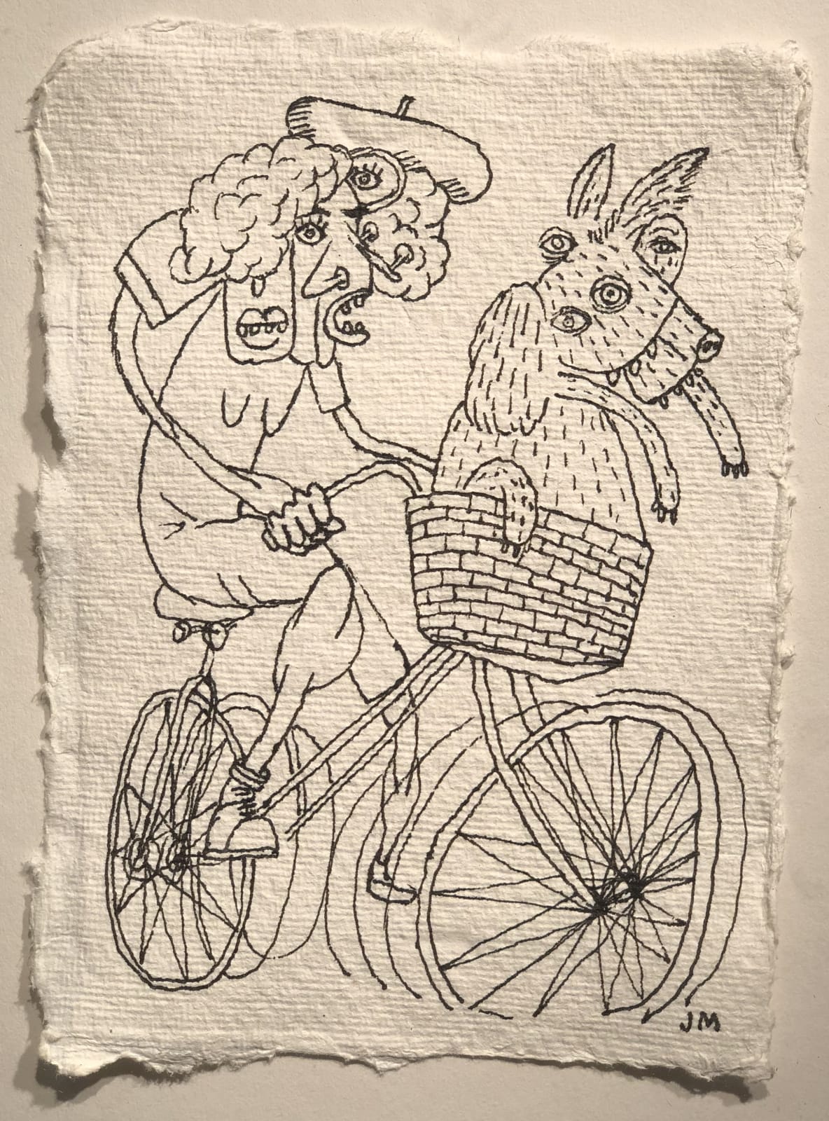 Jim Moir, Woman with Bicycle, 2018