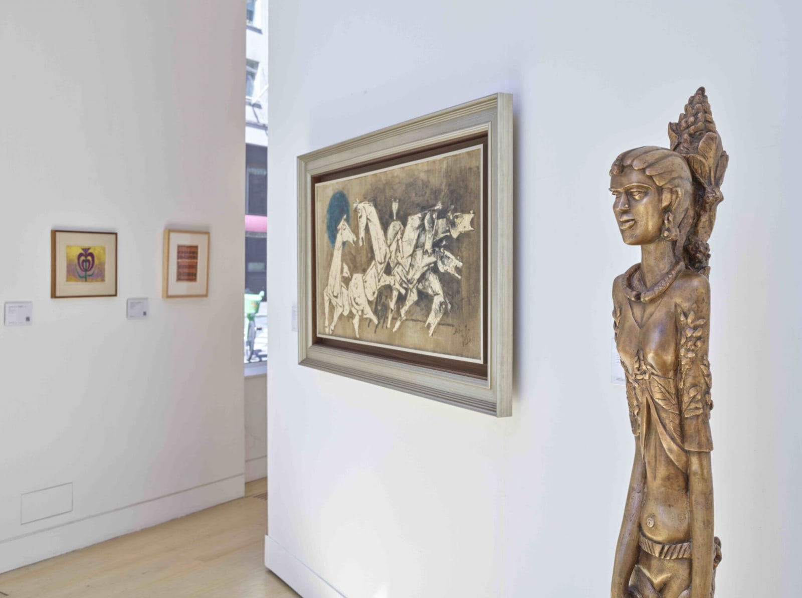 Maqbool Fida Husain, Horses and Blue Sun, 1969