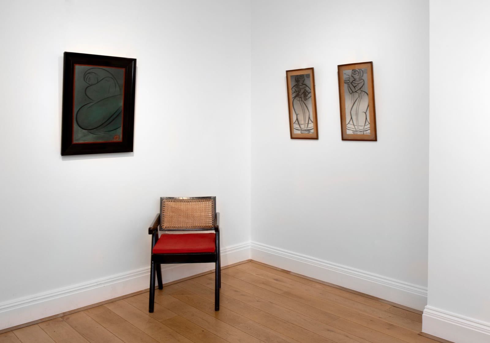 Jamini Roy, Untitled (Gopini with Offering), Circa early 1940s