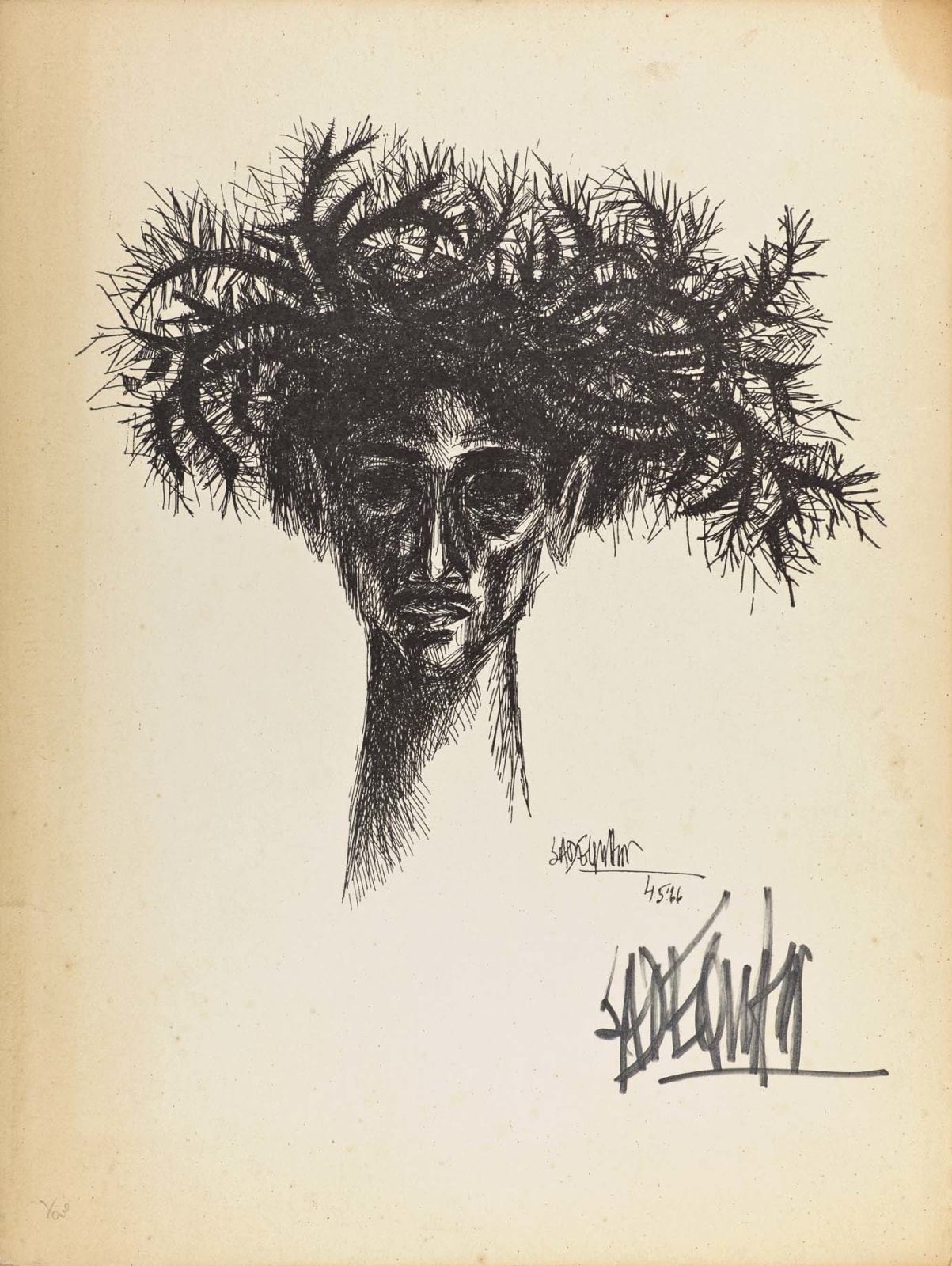 Syed Sadequain, Head VI, c.1966