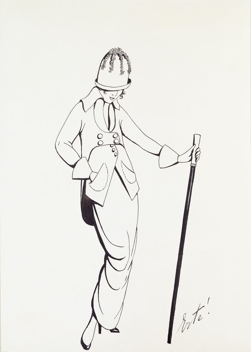 Romain de Tirtoff (Erté), Costume for Poiret, 1913
