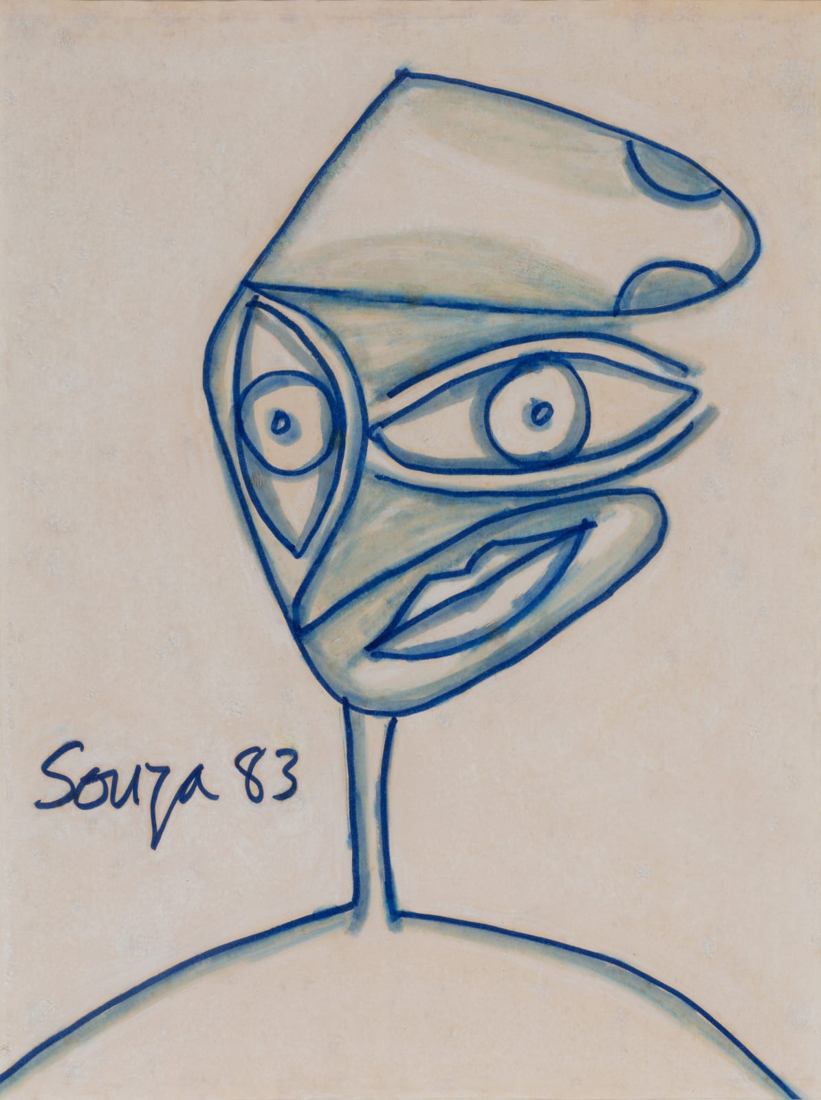 Francis Newton Souza, Untitled (Abstracted face), 1983