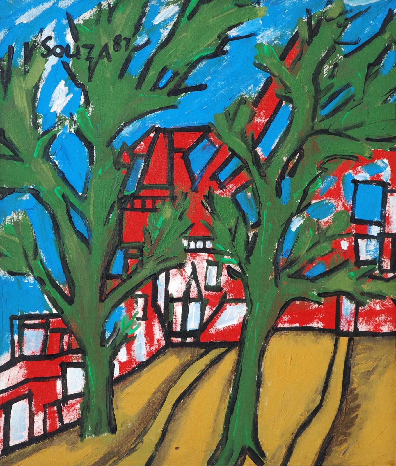 Francis Newton Souza, Landscape, 1987